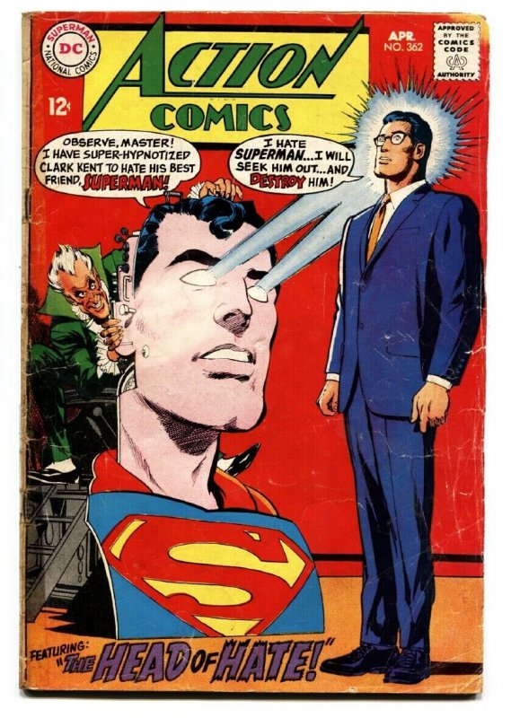Action Comics #362 (DC Comics, 1968), raw, ungraded comic book — front cover