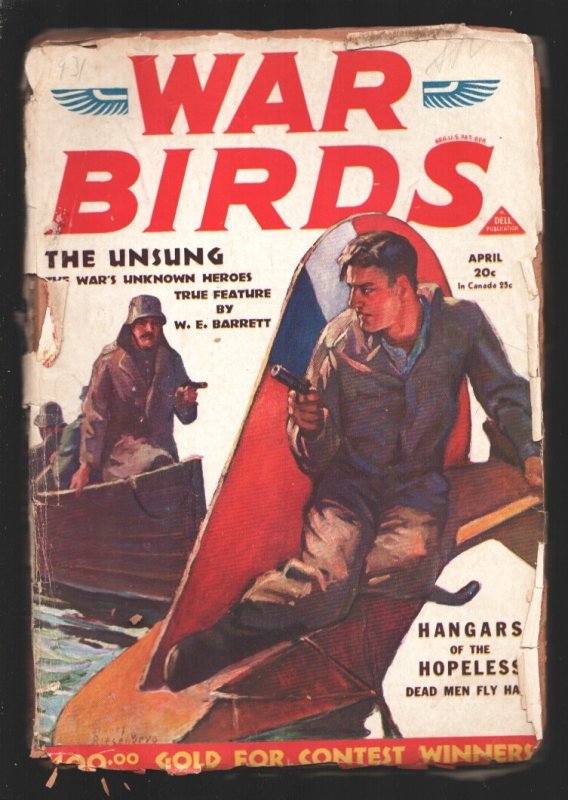 War Birds 4/ 1931-Dell-Sydney Riesenberg Cover Art-WWI Pulp Stories-"Marked for (1931), raw, ungraded comic book — front cover