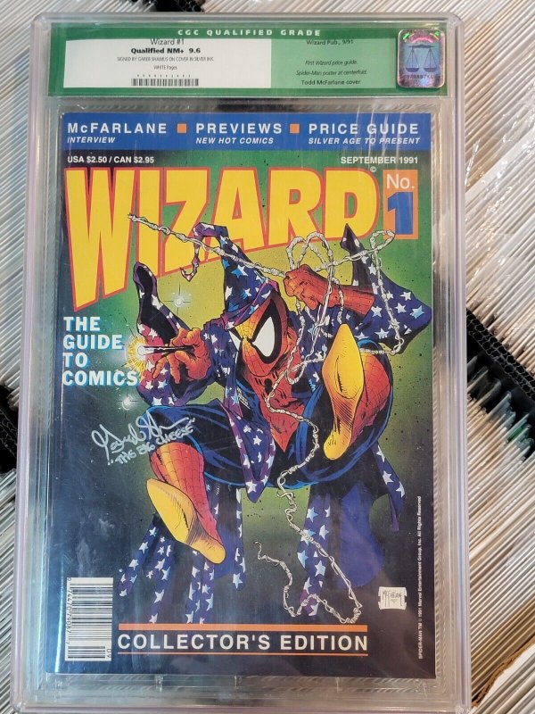Wizard #1 (1991), CGC 9.6 graded comic book — front cover in its holder