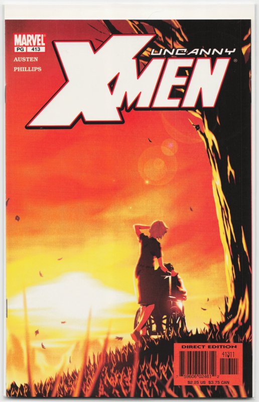 The Uncanny X-Men #413 (Marvel Comics, 2002), raw, ungraded comic book — front cover
