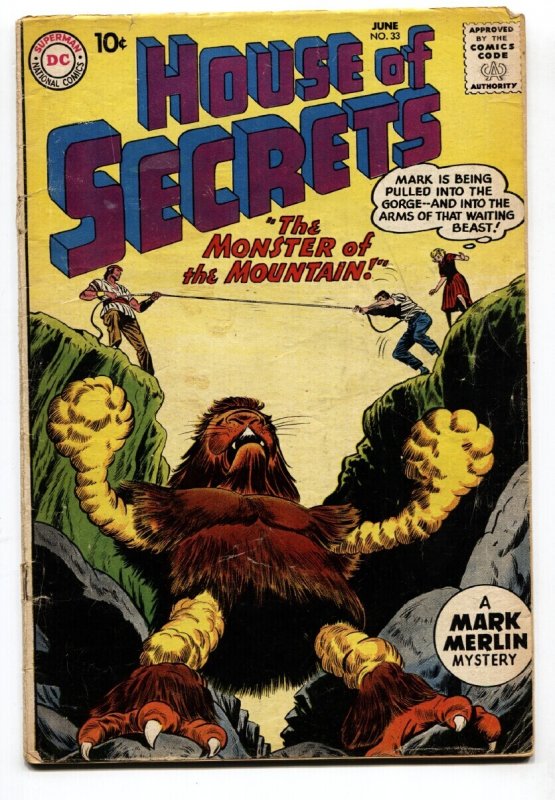 House of Secrets #33 (DC Comics, 1960), raw comic book in VG condition — front cover