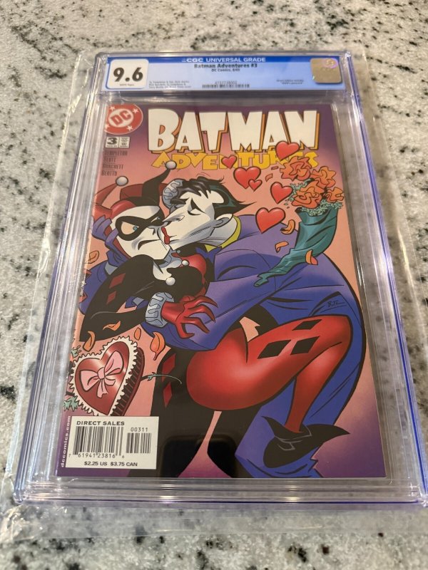 Batman Adventures #3 (Marvel Comics, 1992), CGC 9.6 graded comic book, Universal Blue label — front cover in its holder