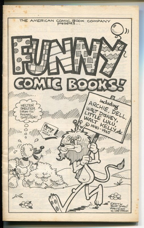 American Comic Book Co Catalog- Funny Comic Books--#--1977--COMIC Book--Abcb-..., raw, ungraded comic book — front cover