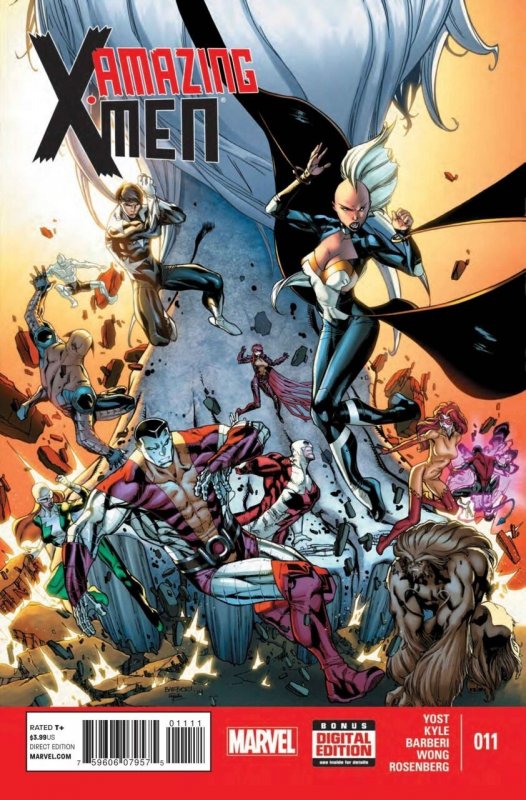 Amazing X-Men #11 (Marvel Comics, 2013), raw comic book in VF/NM condition — front cover