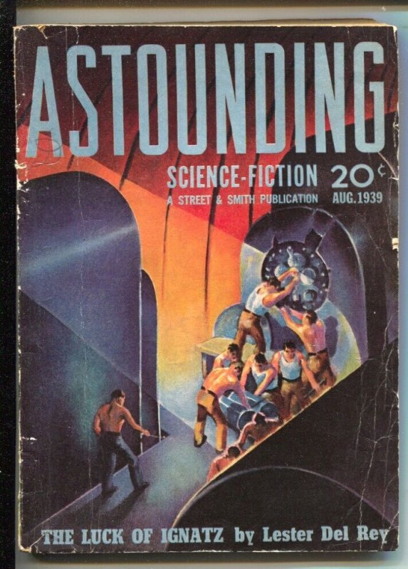 Astounding Science Fiction Pulp 8/1939-1st Published Heinlen Story- L Ron Hub... (Street & Smith, 1939), raw, ungraded comic book — front cover