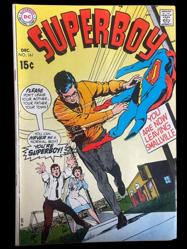 Superboy #161 (DC Comics, 1969), raw comic book in GD/VG condition — front cover