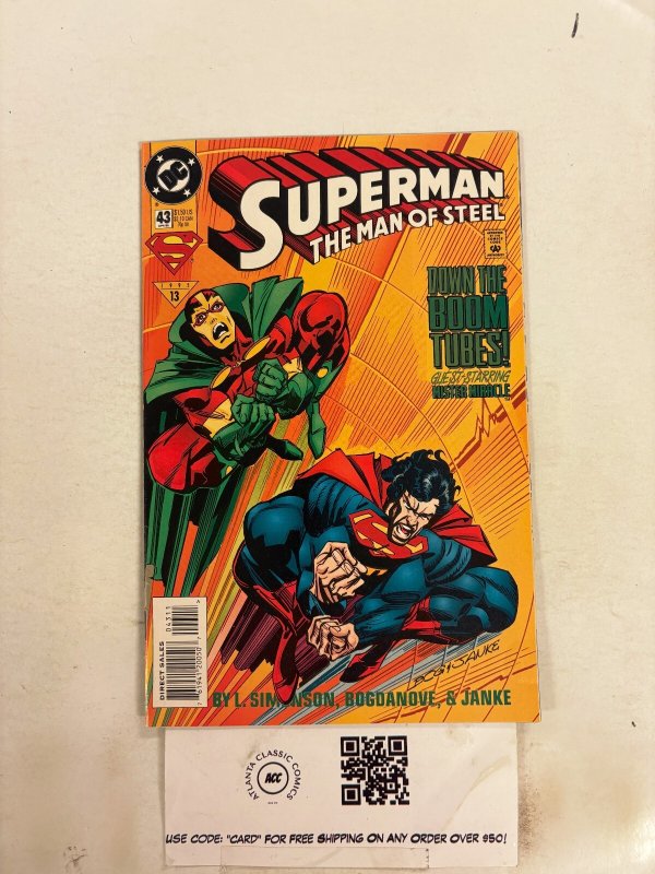 Superman the Man of Steel #43 (DC Comics), raw comic book in NM condition — front cover