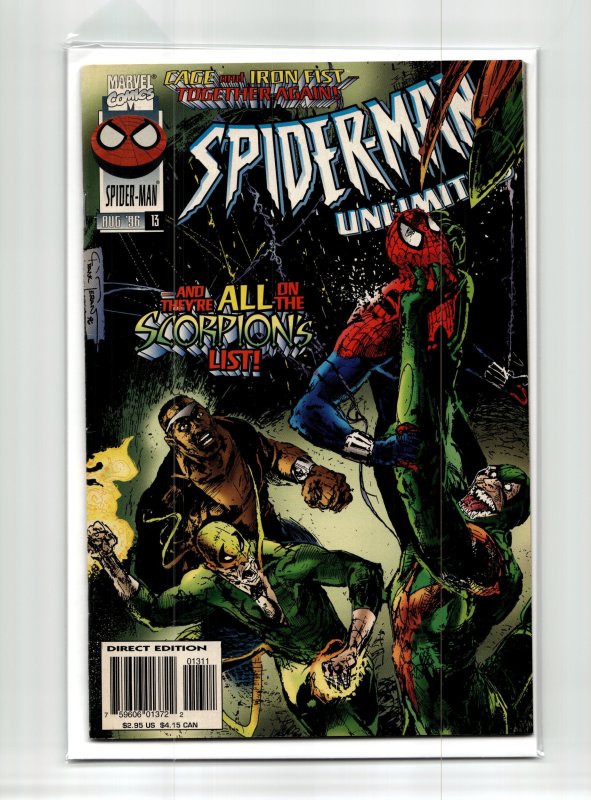 Spider-Man Unlimited #13 (Marvel Comics, 1996), raw, ungraded comic book — front cover