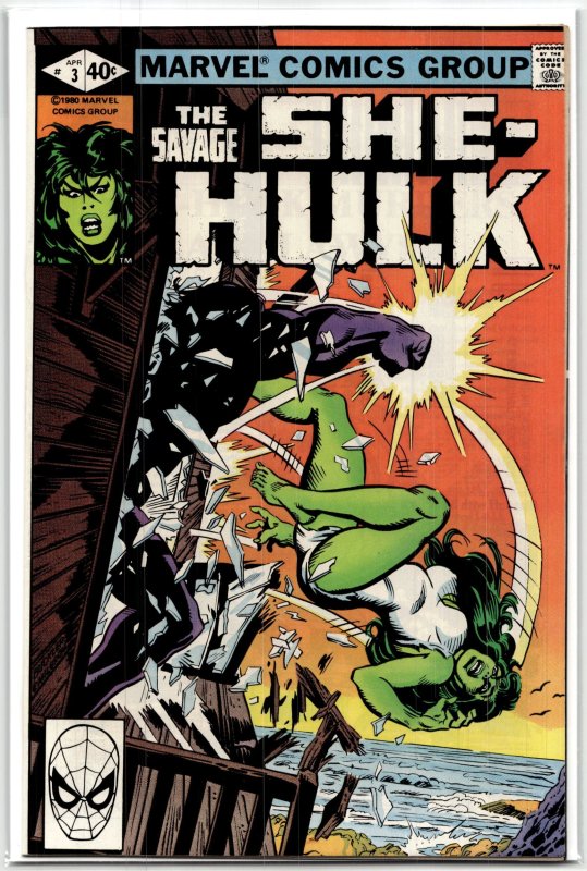 The Savage She-Hulk #3 (Marvel Comics, 1980), raw, ungraded comic book — front cover