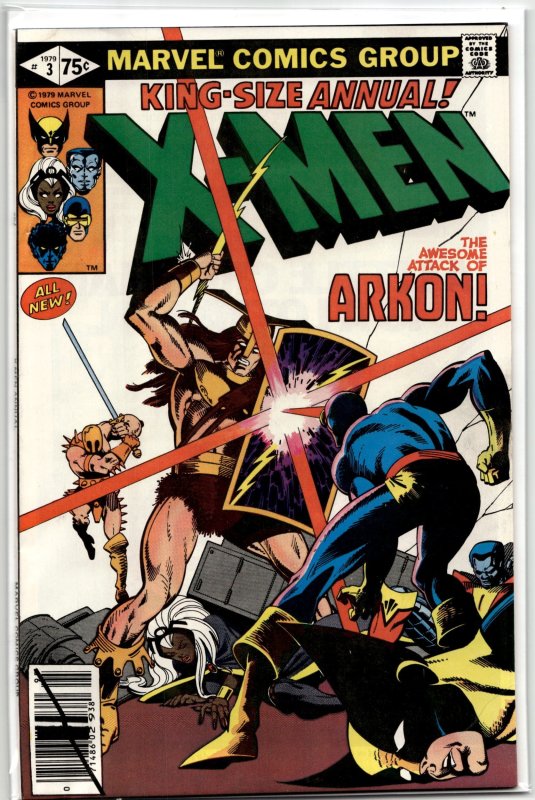 X-Men Annual #3 (Marvel Comics, 1979), raw, ungraded comic book — front cover