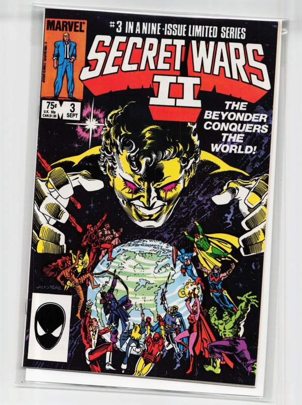 Secret Wars II #3 (Marvel Comics, 1985), raw, ungraded comic book — front cover