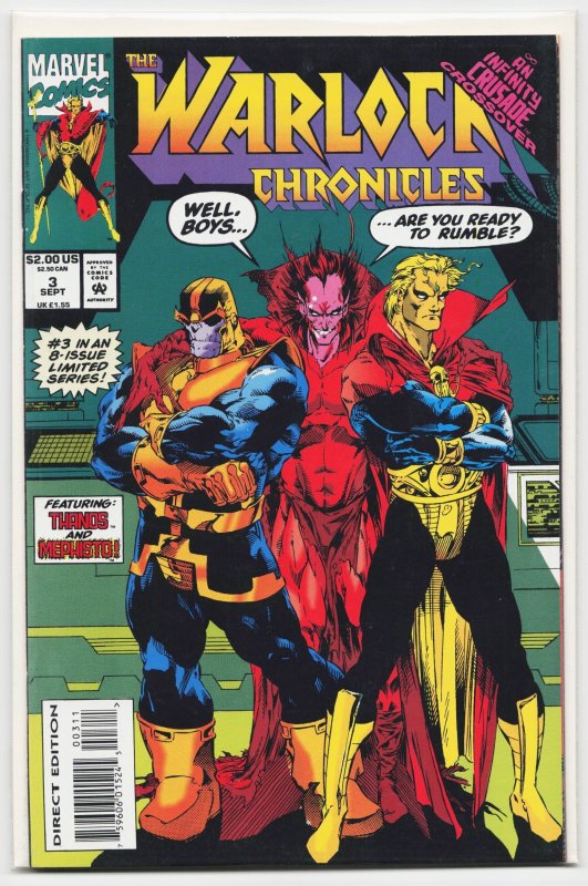 Warlock Chronicles #3 (Marvel Comics, 1993), raw, ungraded comic book — front cover