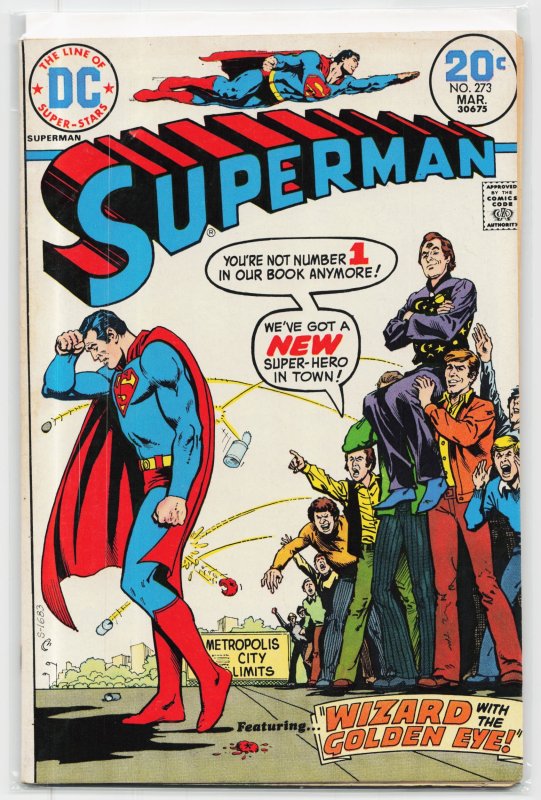 Superman #273 (DC Comics, 1974), raw, ungraded comic book — front cover