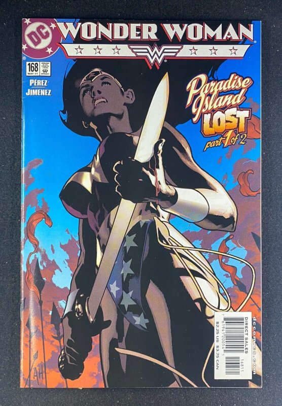Wonder Woman #168 (DC Comics, 1987), raw comic book in VF/NM condition — front cover