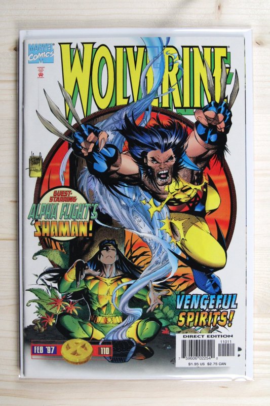 Wolverine #110 (Marvel Comics, 1997), raw comic book in NM- 9.2 condition — front cover