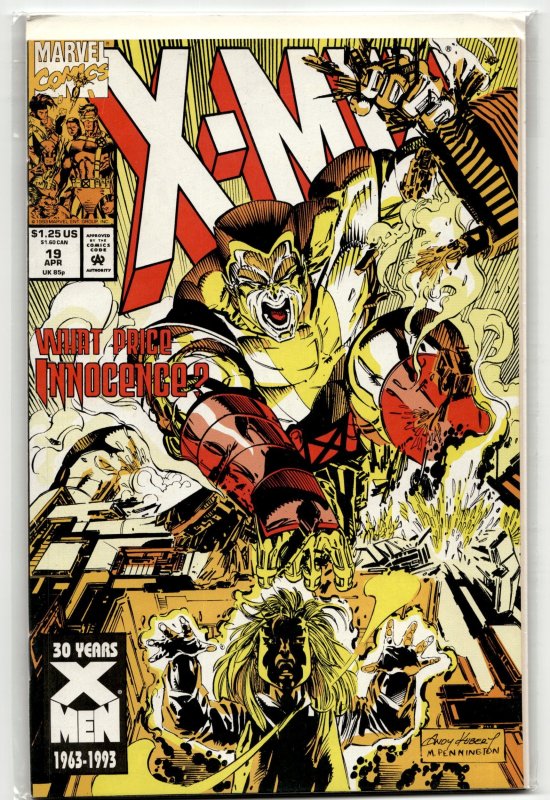 X-Men #19 (Marvel Comics, 1993), raw, ungraded comic book — front cover