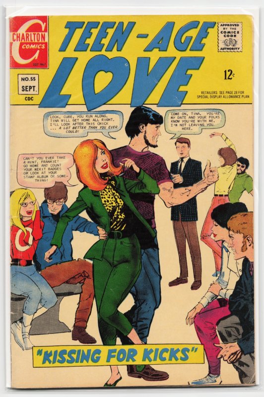 Teen-Age Love #55 (DC Comics, 1967), raw, ungraded comic book — front cover