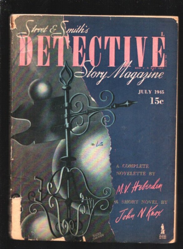 Detective Story 3/1944-Hardboiled Pulp Crime Fiction-John N. Knox-Frances Beck-E, raw, ungraded comic book — front cover