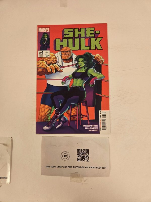She-Hulk #4 (Marvel Comics), raw comic book in NM condition — front cover