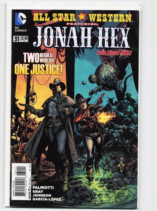 All-Star Western #31 (DC Comics, 2014), raw, ungraded comic book — front cover
