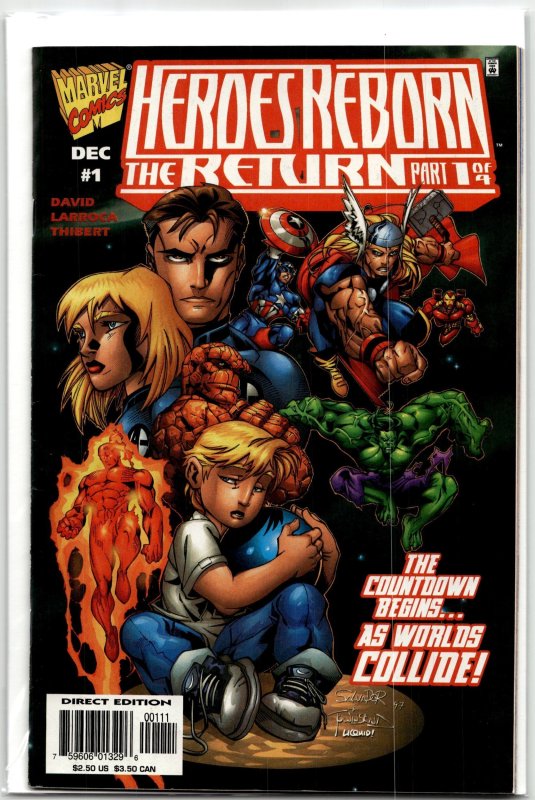 Heroes Reborn: The Return #1 (1997), raw, ungraded comic book — front cover