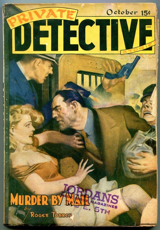Pulp: Private Detective Pulp October 1941- HJ Ward- Murder by Mail G+ (1941), raw, ungraded comic book — front cover