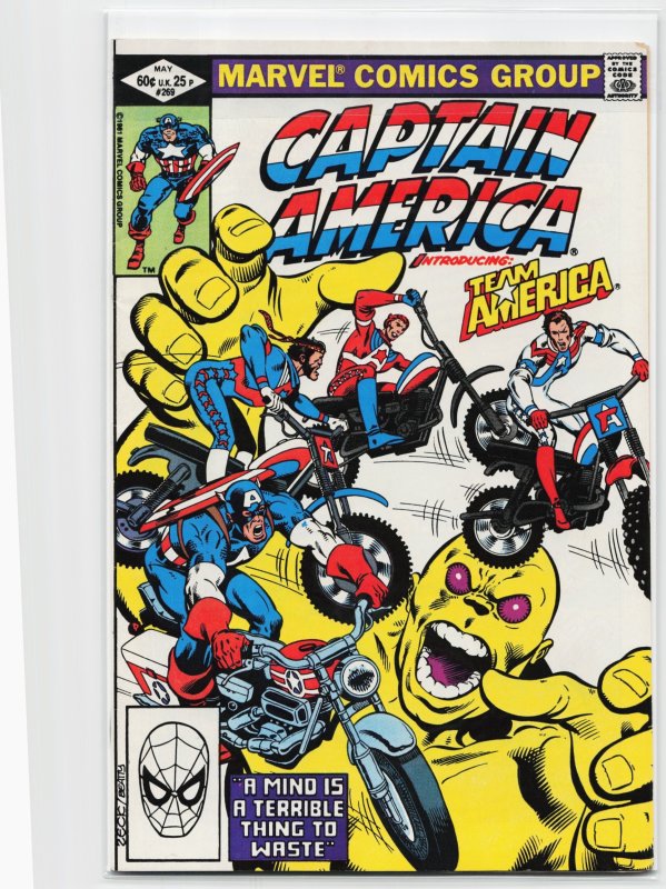 Captain America #269 (Marvel Comics, 1982), raw, ungraded comic book — front cover
