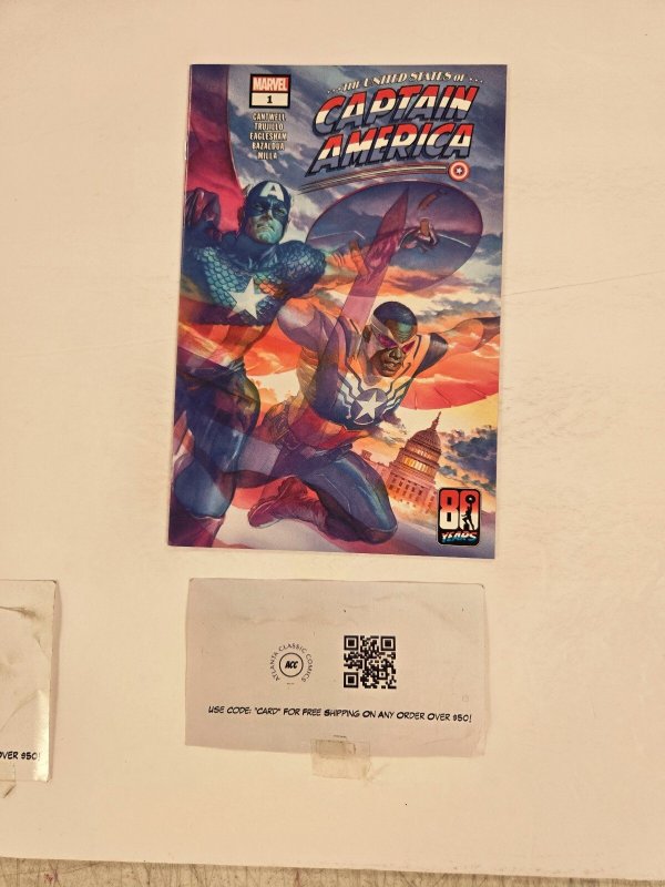 United States of Captain America #1 (Marvel Comics, 2021), raw comic book in NM condition — front cover