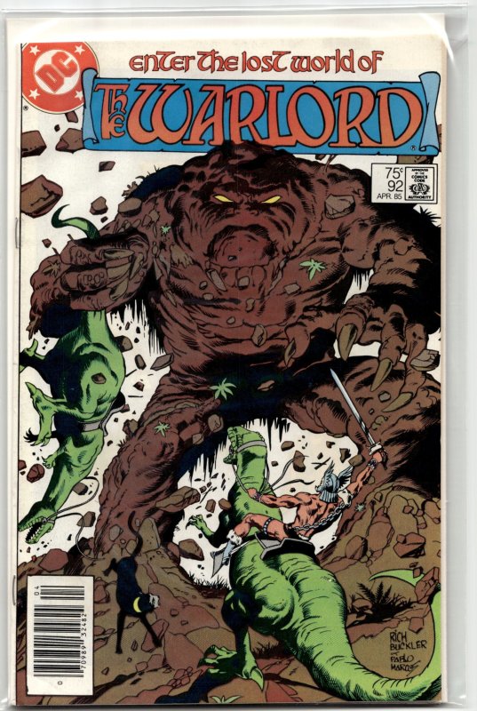 Warlord #92 (DC Comics, 1985), raw, ungraded comic book — front cover