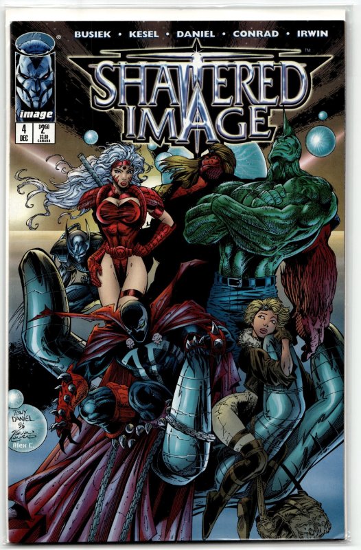 Shattered Image #4 (1996), raw, ungraded comic book — front cover
