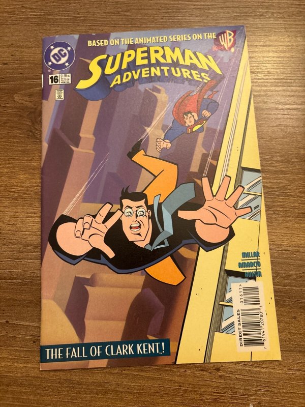 Superman Adventures #16 (DC Comics), raw comic book in NM condition — front cover