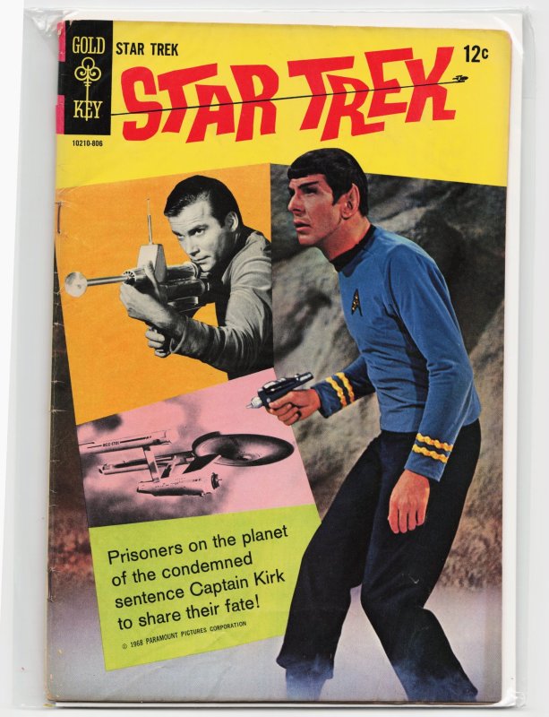 Star Trek #2 (Gold Key Comics, 1968), raw, ungraded comic book — front cover