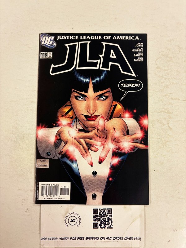 JLA #118 (DC Comics), raw comic book in NM condition — front cover