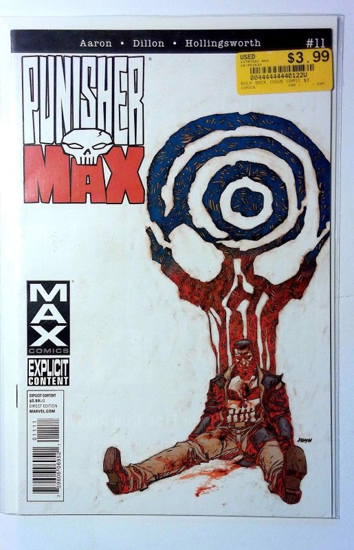 PunisherMAX #11 (Marvel Comics, 2011), raw, ungraded comic book — front cover