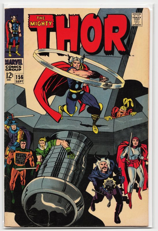Thor #156 (Marvel Comics, 1968), raw, ungraded comic book — front cover