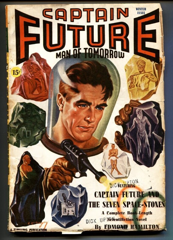 Pulp: Captain Future Winter 1941-Earle Bergey Ray Gun Cover-Pulp Magazine (1941), raw, ungraded comic book — front cover