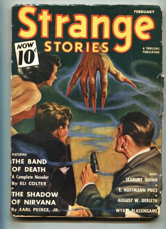 Pulp: Strange Stories 2/1941- Horror Pulp-Band of Death- Shadow of Nirvana VG, raw comic book in VG condition — front cover