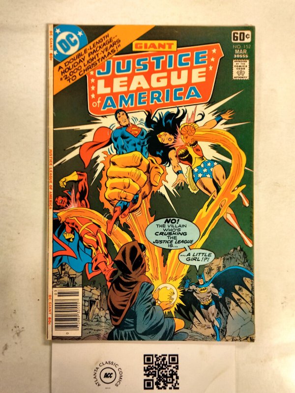 Justice League of America #152 (DC Comics), raw comic book in VF condition — front cover