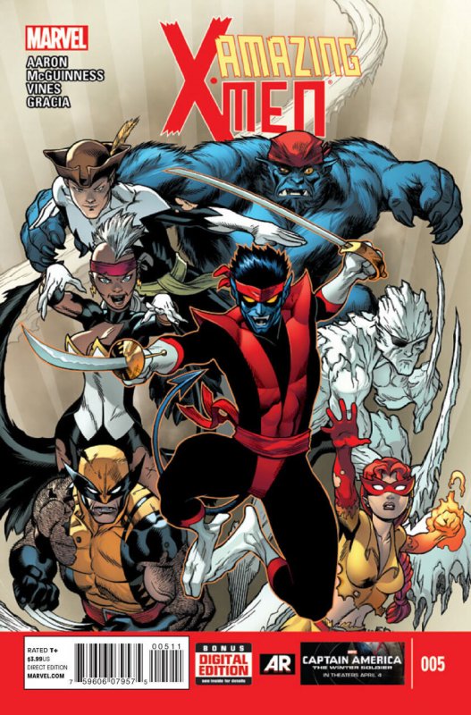 Amazing X-Men #5 (Marvel Comics, 2013), raw comic book in VF/NM condition — front cover