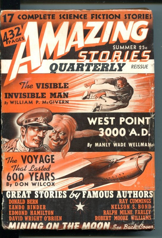 Pulp: Amazing Stories Quarterly Pulp Summer 1941-Cummings-Farley-Williams-Ha..., raw, ungraded comic book — front cover