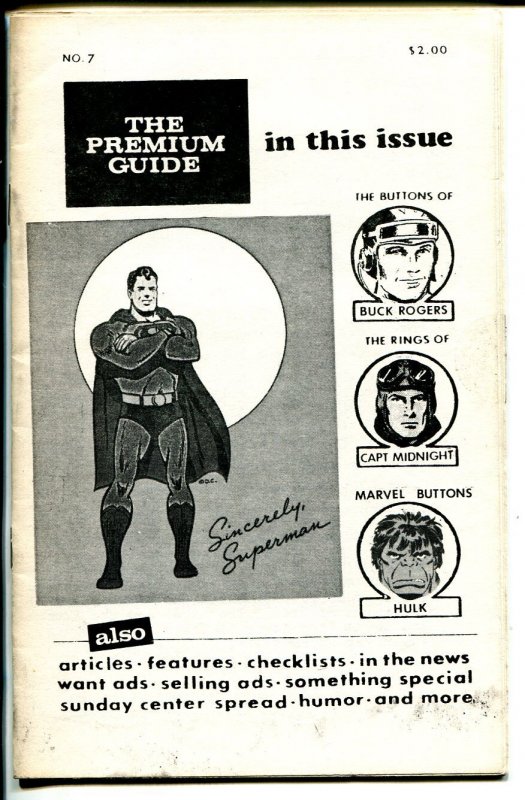 Premium Guide #7 (1979), raw comic book in VG/FN condition — front cover