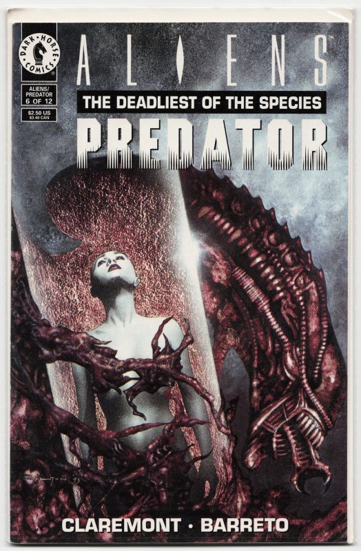 Aliens/Predator: The Deadliest of the Species #6 (Dark Horse Comics, 1994), raw, ungraded comic book — front cover
