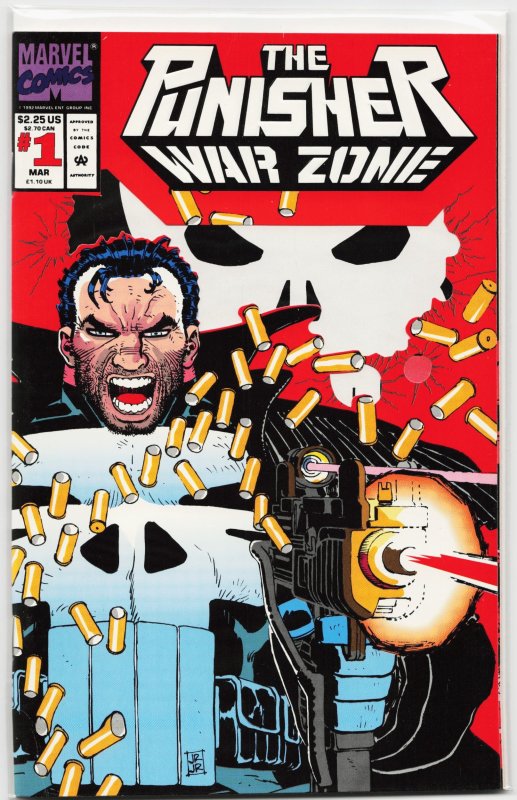 The Punisher: War Zone #1 (Marvel Comics, 1992), raw, ungraded comic book — front cover