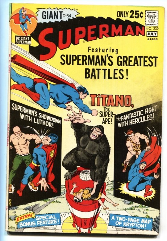Superman #239 - 1971 - DC - FN+ - Comic Book (DC Comics, 1971), raw comic book in FN+ condition — front cover