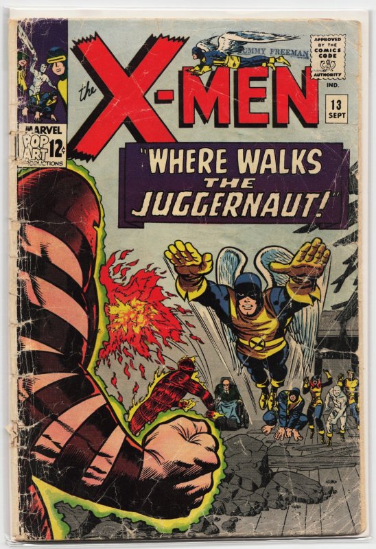 The X-Men #13 (Marvel Comics, 1965), raw, ungraded comic book — front cover