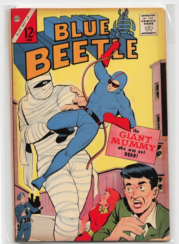 Blue Beetle #1 (Charlton Comics, 1964), raw, ungraded comic book — front cover