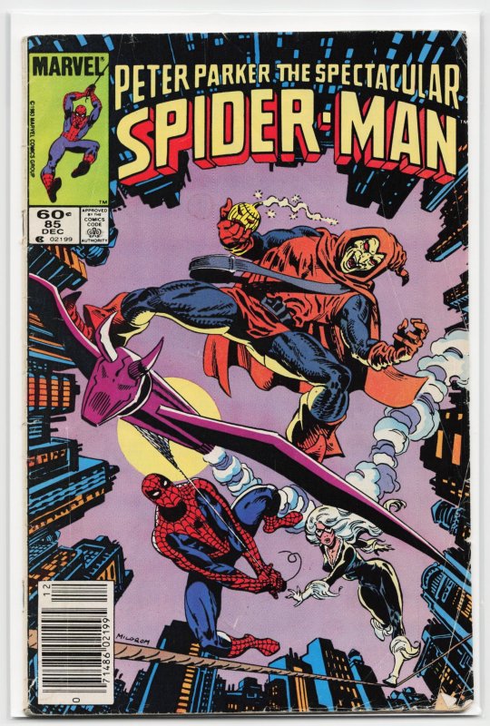 The Spectacular Spider-Man #85 (Marvel Comics, 1983), raw, ungraded comic book — front cover
