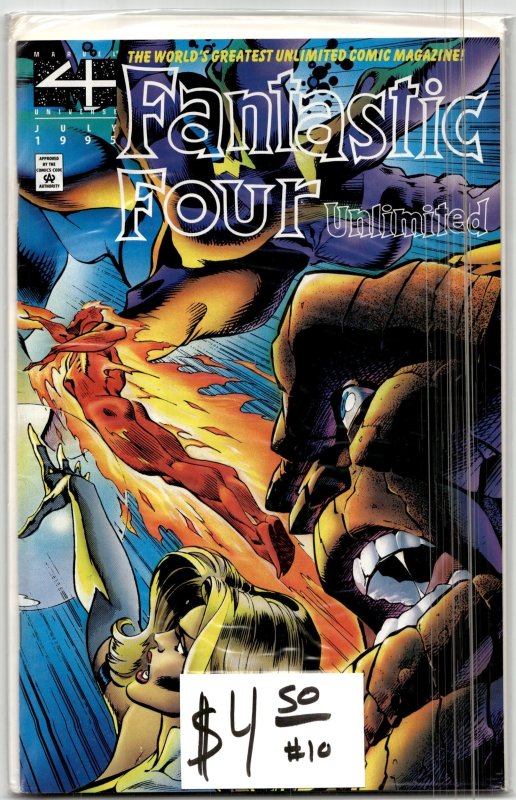 Fantastic Four Unlimited #10 (1995), raw, ungraded comic book — front cover