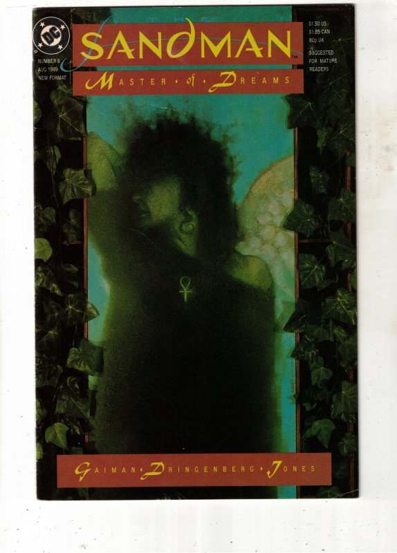 Sandman #8 (DC Comics, 1989), raw comic book in VF- condition — front cover