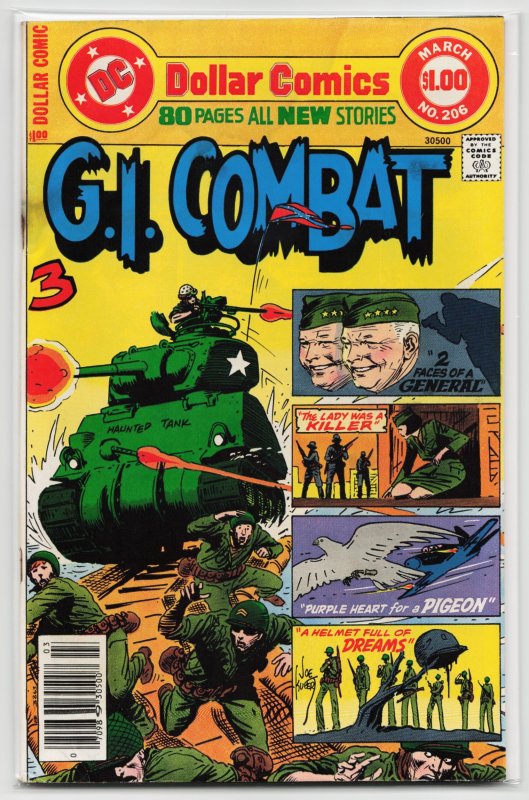 G.I. Combat #206 (DC Comics, 1978), raw, ungraded comic book — front cover